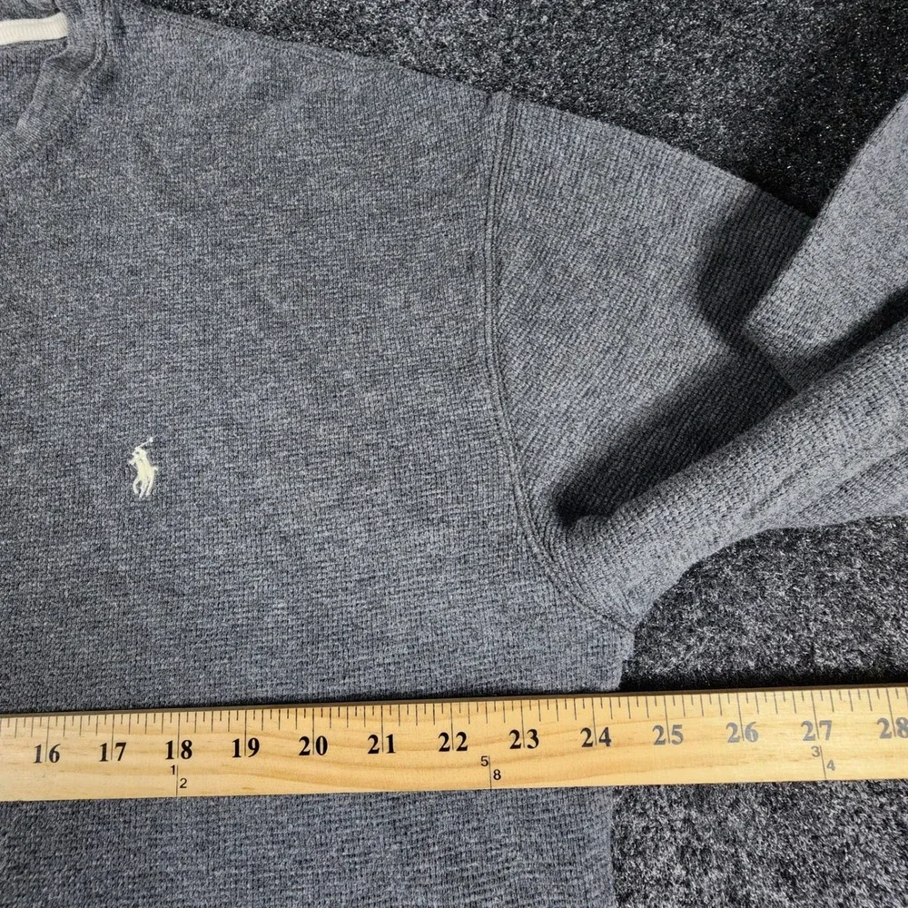 Polo Ralph Lauren Waffle Knit Thermal Shirt Mens 3XL Gray Long Sleeve Pony Logo